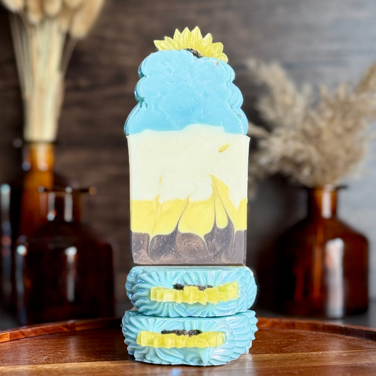 Sunflower Field Frosted Soap
