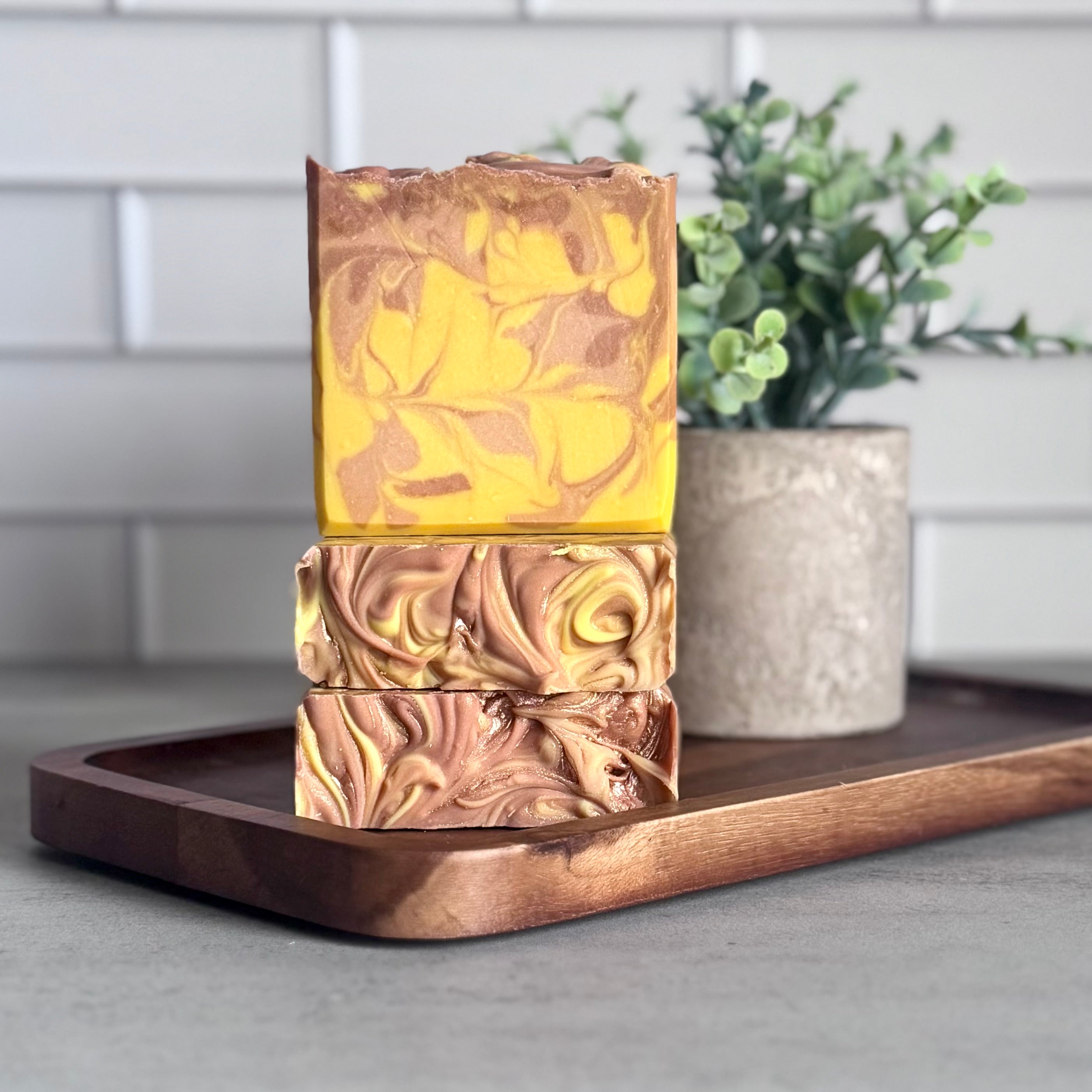 Cozy blankets artisan soap from Harvest Soap Company with soft, natural packaging and rustic design.