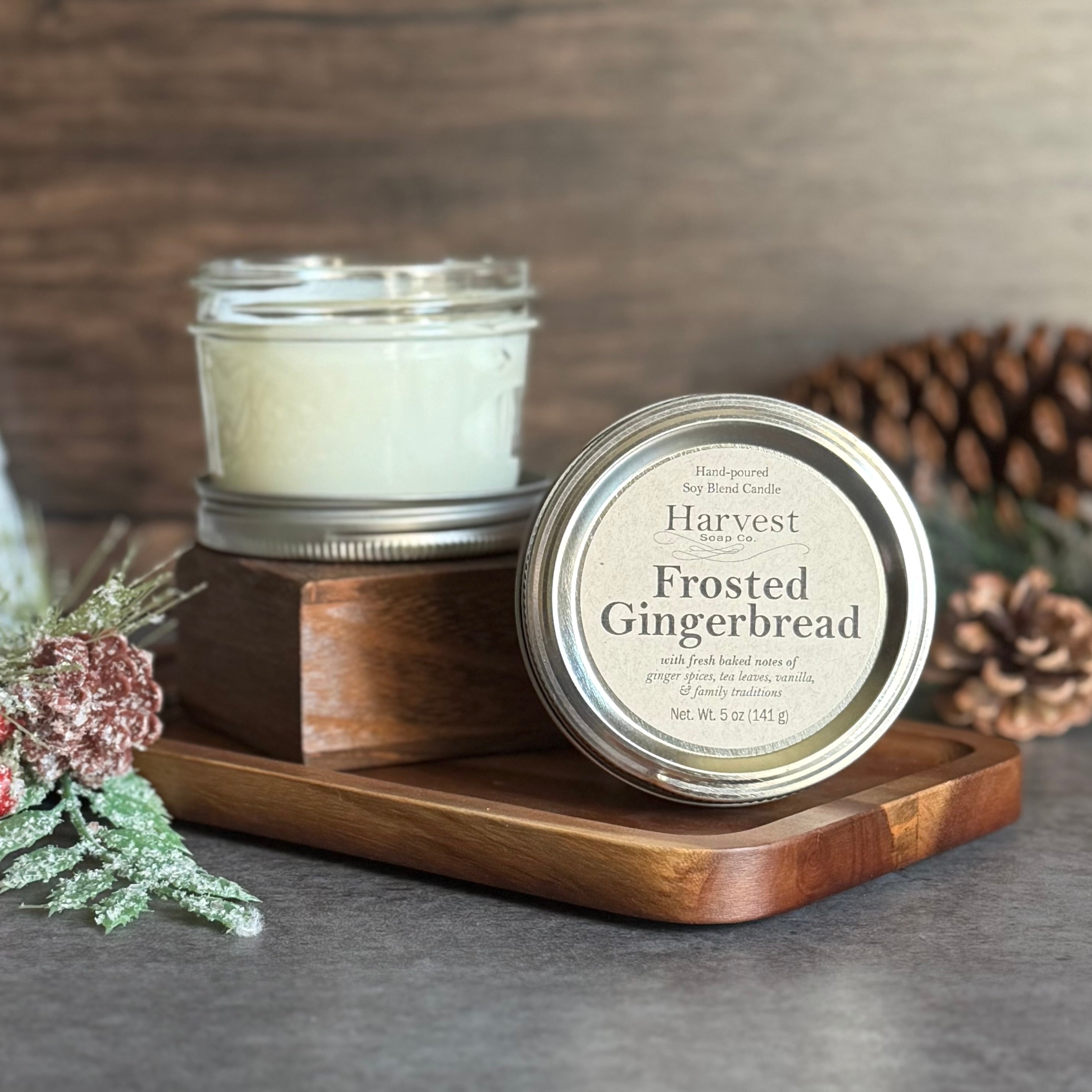 Frosted Gingerbread Candle