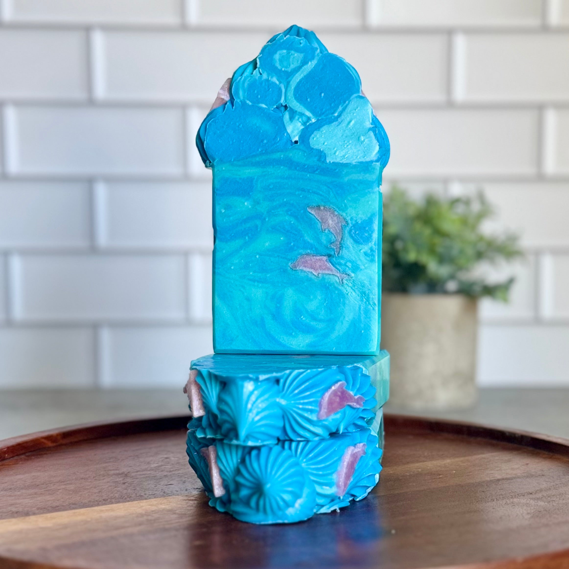 Pink River Dolphins Frosted Soap