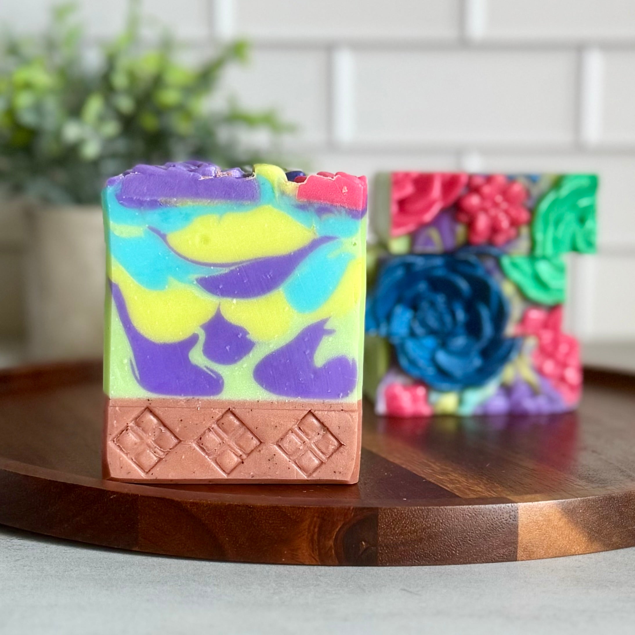 handmade natural pretty soap succulent garden outdoors spring summer-soap flower lover