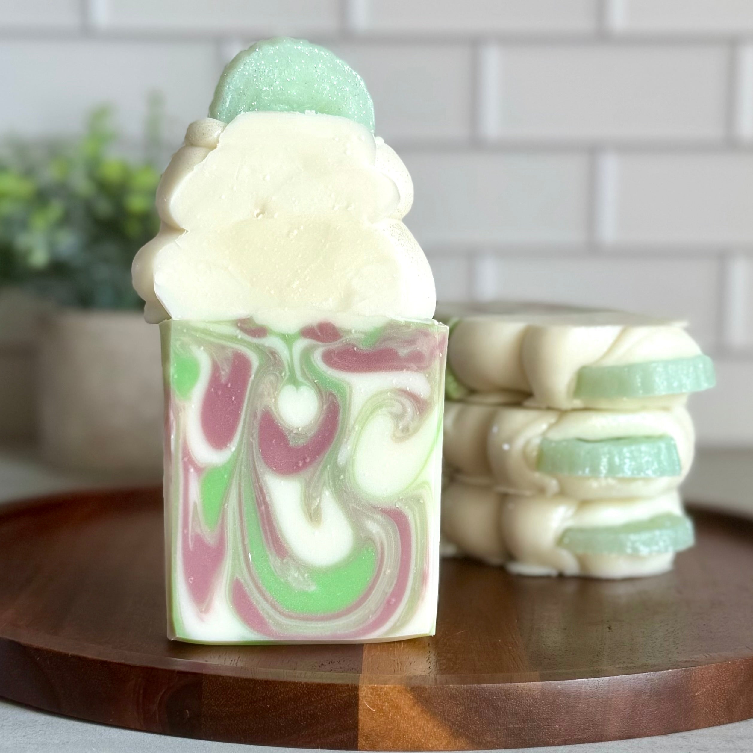 natural handmade pretty soap large bar usa refreshing scented pretty cumber relaxing spa
