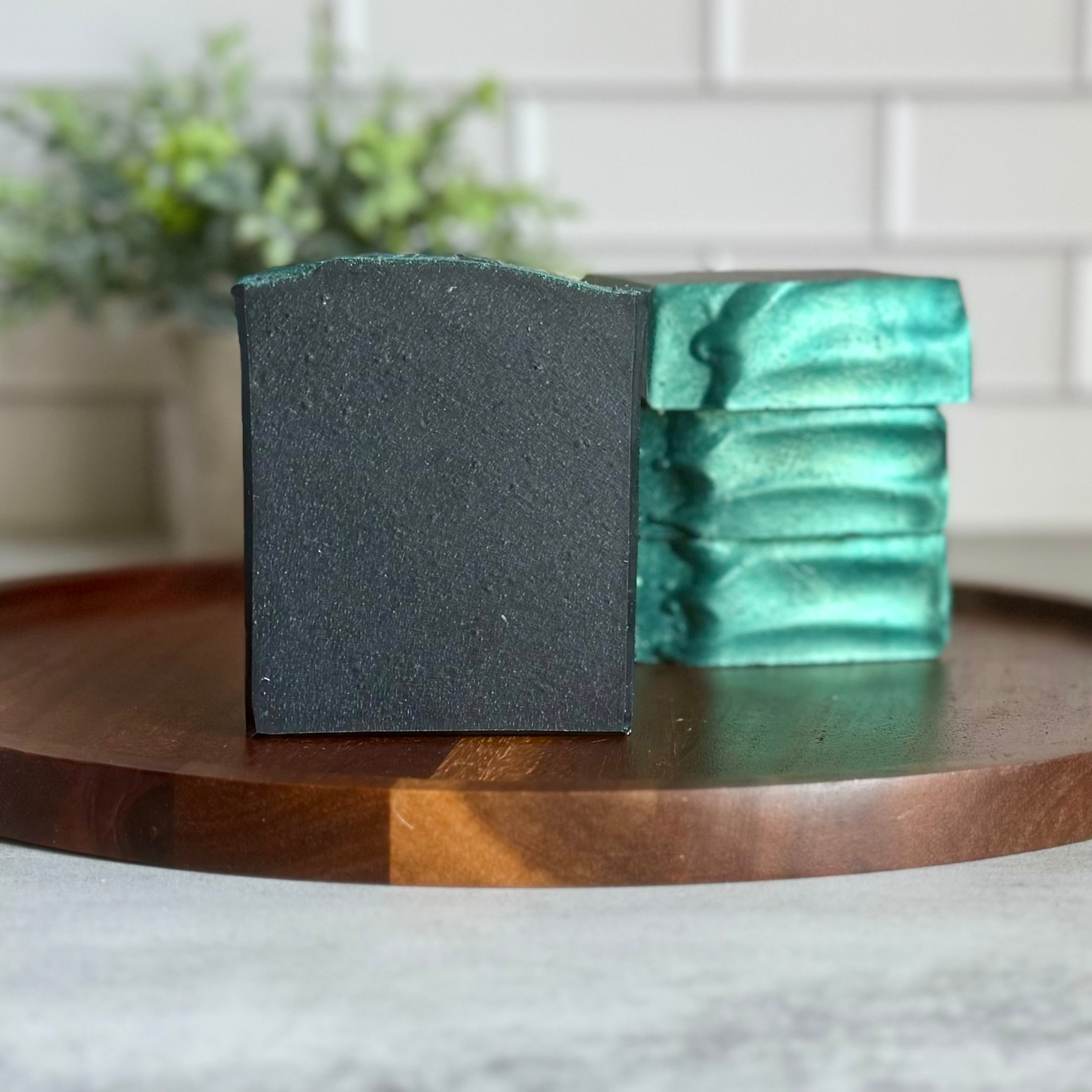 tea tree essential oil & natural charcoal handmade soap usa
