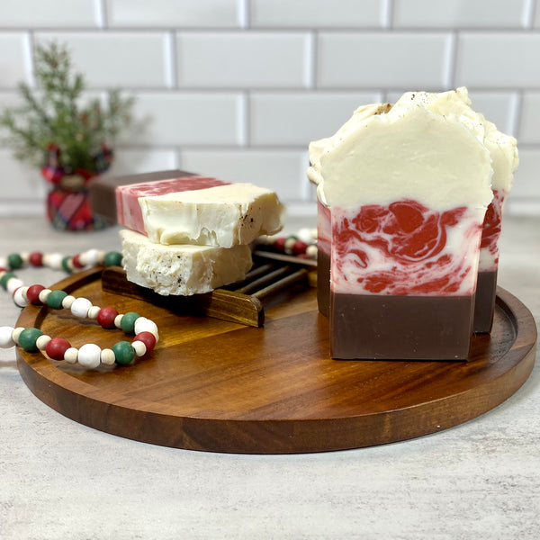 Peppermint Cocoa Frosted Soap